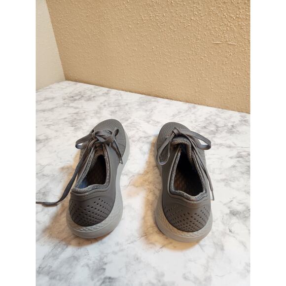 Crocs LifeRide Men’s 204967 Gray Lace-up Sneakers Size 8 - Picture 3 of 7